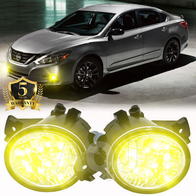 2x New Bumper Yellow LED Fog Light Lamp Driver For NISSAN QASHQAI 2017-2019 US