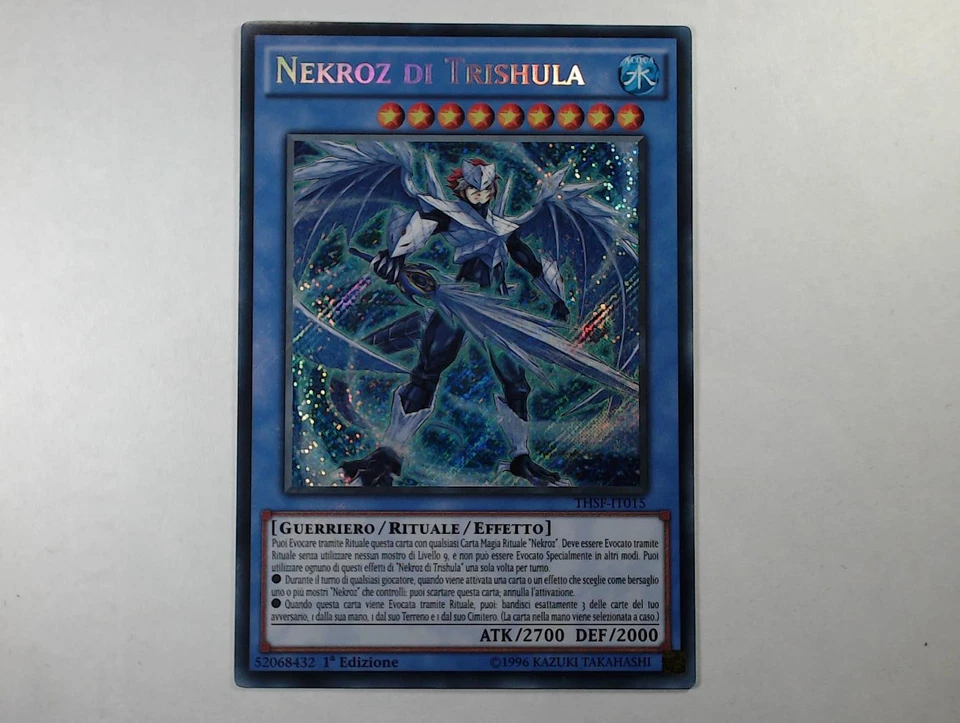 Yugioh NEKROZ VON TRISHULA , thsf-it015 Secret Rare italienisch NM 1. Auflage - Bild 2 von 4
