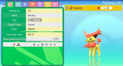 Pokemon Strahlender Diamant & Leuchtende Perle 6IV Shiny DELCATTY MAX EVs