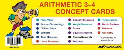 New Abeka ARITHMETIC 3-4 Grade CONCEPT CARDS Math Flashcards Set Homeschool  EC
