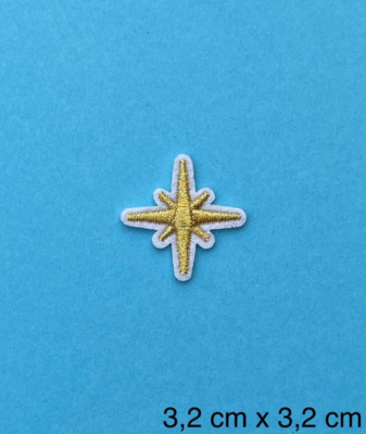 Bügelbild, Patch, Aufbügler WELTRAUM/WELTALL/PLANETEN/GALAXIE/STERNE gold/mini