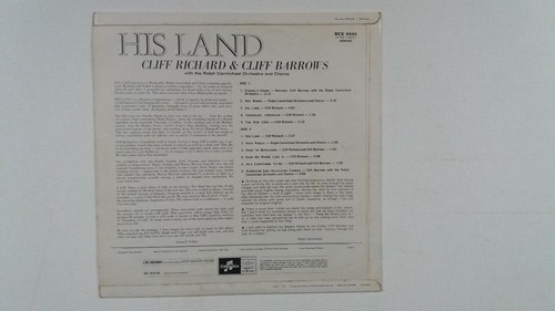 Cliff Richard - His Land LP - STEREO SCX 6443 - Mint - Imagen 2 de 3