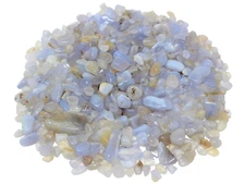 Blue Lace Agate Semi Tumbled Gemstone Chips 5-12 mm: Choose Oz or lb ('A' Grade)