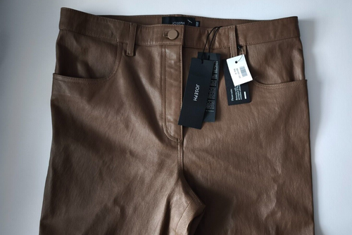JOSEPH Duke Stretch Leder Lammfell Hose Braun FR 42 8 M L NEU Made in France - Bild 3 von 24
