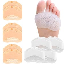 5 Pairs Metatarsal Pads Ball of Foot Cushions Breathable Soft Gel Forefoot Pads