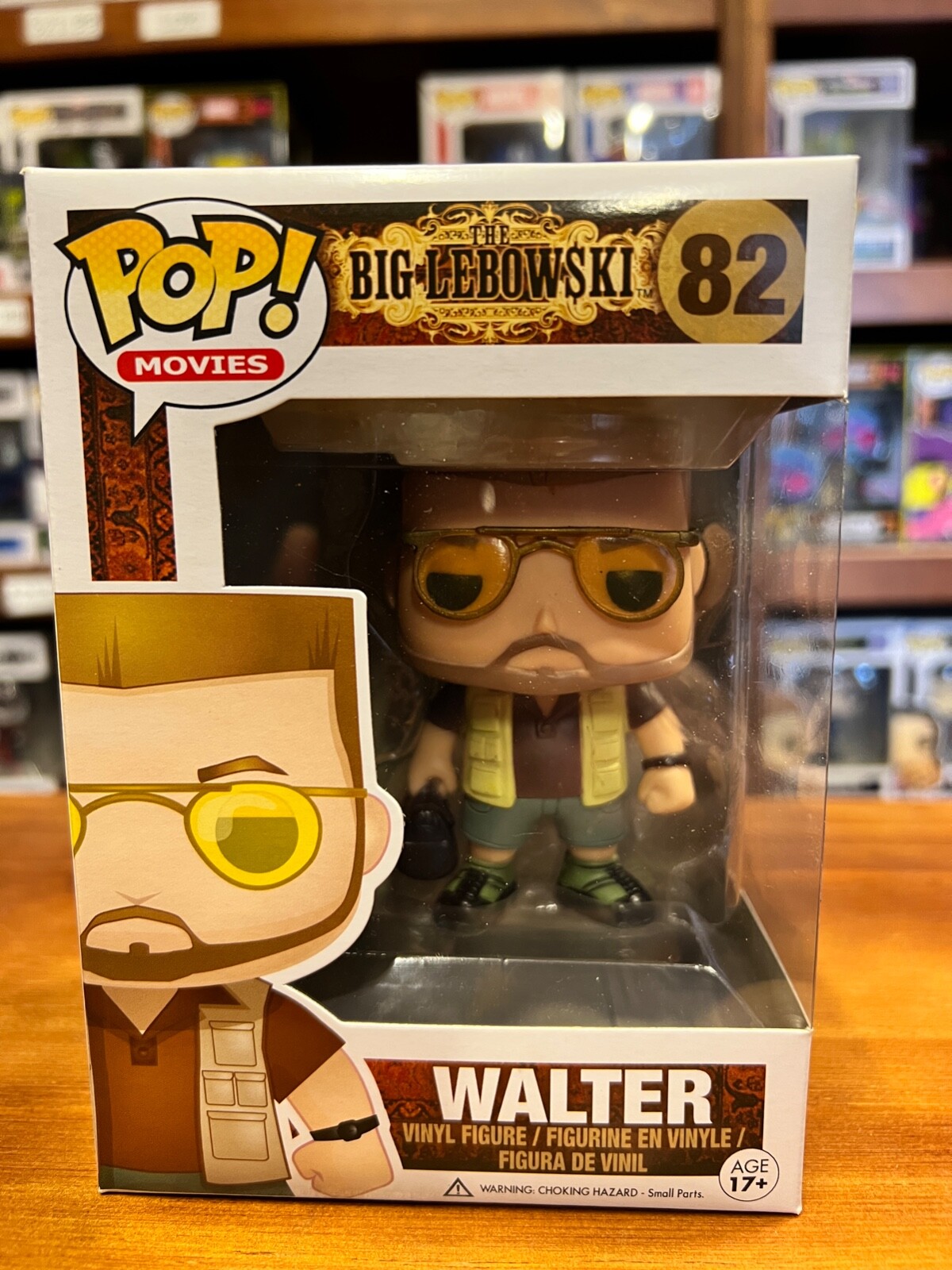 Pop Movies The Big Lebowski Walter Funko Pop Vinyl Expert Packaging