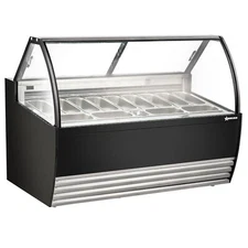 Omcan USA 49008 (FR-CN-00013B) 69" Gelato Dipping Cabinet w/ Curved Sneeze Guard