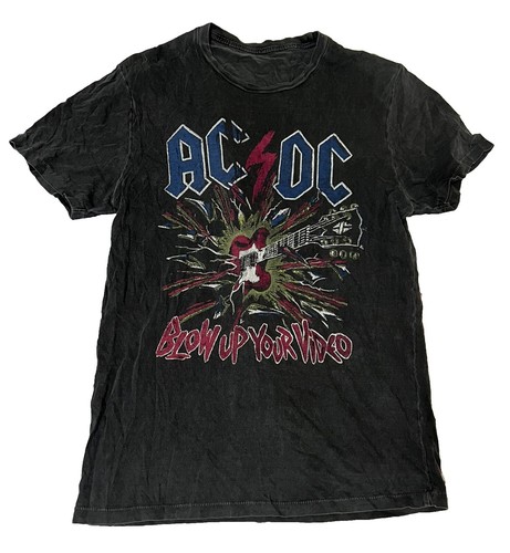 Vintage AC/DC Bonfire Rock Band Tour T Shirt All Sport Adult Size 