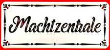 Blechschild 28x12 MACHTZENTRALE Türschild Büro Chef Zimmer Arbeit Küche Bar Pub 
