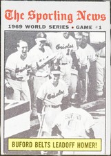 1970 Topps Baseball World Series Game 1 - Buford Belts Leadoff Homer! WS #305 VG