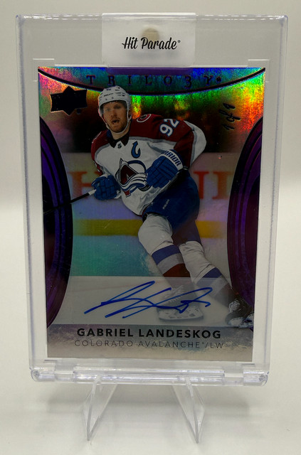 2022 Upper Deck Trilogy #99 Gabriel Landeskog Purple Auto True 1/1