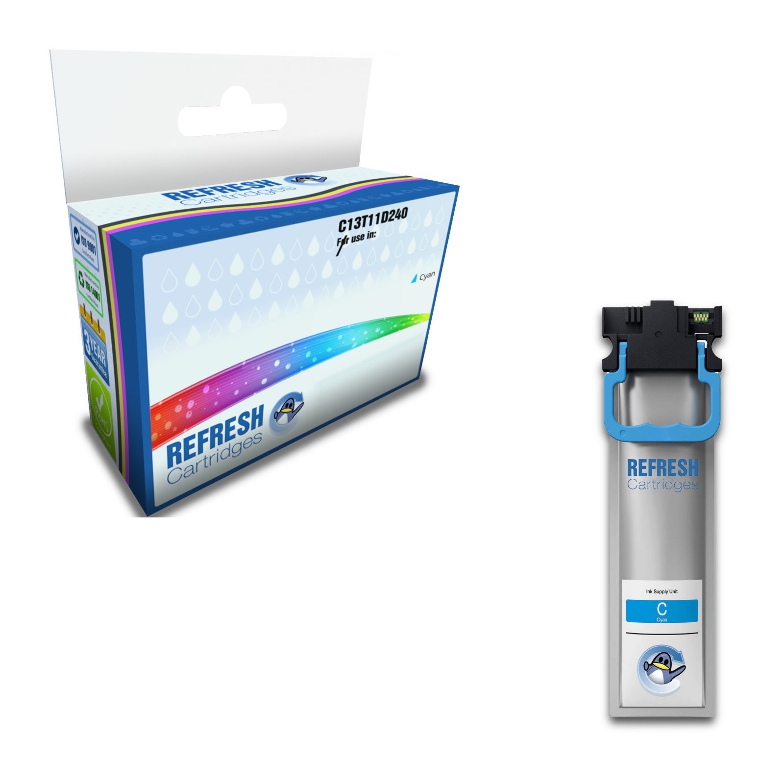 Refresh Cartridges Cyan C13T11D240 XL Ink Compatible With Epson Printers