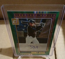 2025 Panini Donruss - Signature Series Jorbit Vivas #SG-JVS Green Laser (AU, RC)