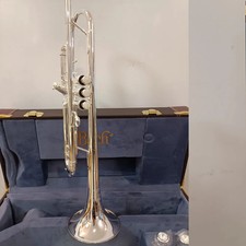Trumpet 37 Silver Plated Bb LT180S-37 Brass with Mouthpiece case, free ship