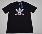 Adidas Classic Cotton Originals Men's T-Shirt Trefoil Logo Black-White IU2364