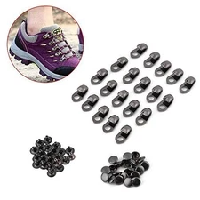 20 Pcs Boot Lace Hooks Shoe Boot Lace Buckles Fittings with Rivets for Repair