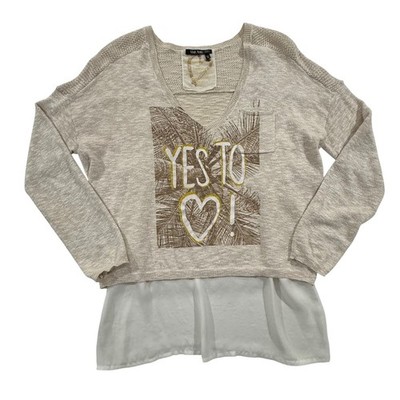 MARC AUREL Yes To Love Women Italian Yarn Sweater with Cami Size 38 W360