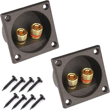 2Pcs 2.2 Inch Square 2-Way Speaker Box Terminal Cup with... 