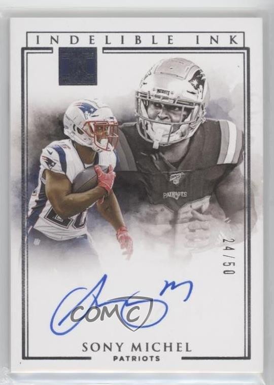 2020 Panini Impeccable Indelible Ink 24/50 Sony Michel #II-SM Auto nd3