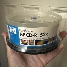 HP 52x LightScribe 700MB 80-Minute CD-R Media - 25 Pack (LCR0041M) SEALED