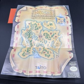 Dungeon Magic Sword Of The Elements (Nintendo NES) Map Instructions Insert Nice