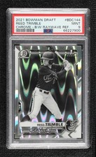 2021 Bowman Draft Chrome Black & White RayWave Refractor Reed Trimble PSA 9 1o4