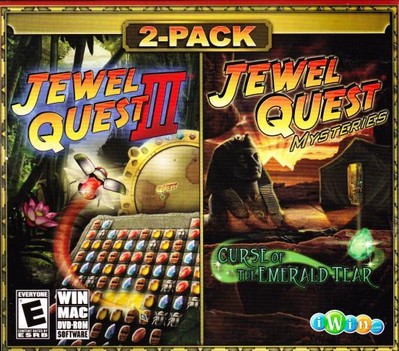 Jewel Quest III 3 & Jewel Quest Mysteries 2-Pack PC MAC DVD color gem match game