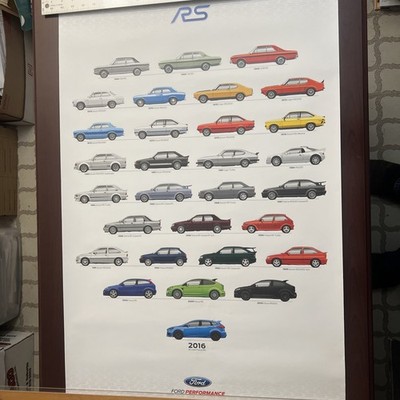 Ford Performance Large 36  X 24'' RS Ford Focus 2016 Promo Poster OEM Dealer 