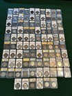 MORGAN DOLLAR SET ALL GRADED 96 COINS, PCGS, ANACS, NGC 1893 S 1889 CC CAC TONED — photo 2