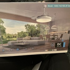 Kronleuchter Deckenventilator Leuchte mit Fernbedienung 3 Farben LED unsichtbar Lüfter Lampe