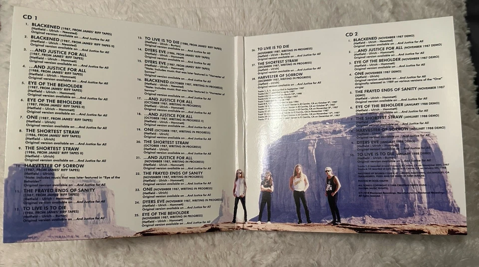 Metallica 2 CDs“… And Justice For All - Riffs, Jams & Demos ” - Mint Condition - Image 3 of 4
