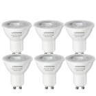 6 Pack - GU10 LED Bulb COB GU10-CW 5W Cool White 6400K Non Dimmable Clear Glass