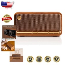 Retro Wood Bluetooth Speaker 20W Stereo Sound Vintage Decor AUX USB TF