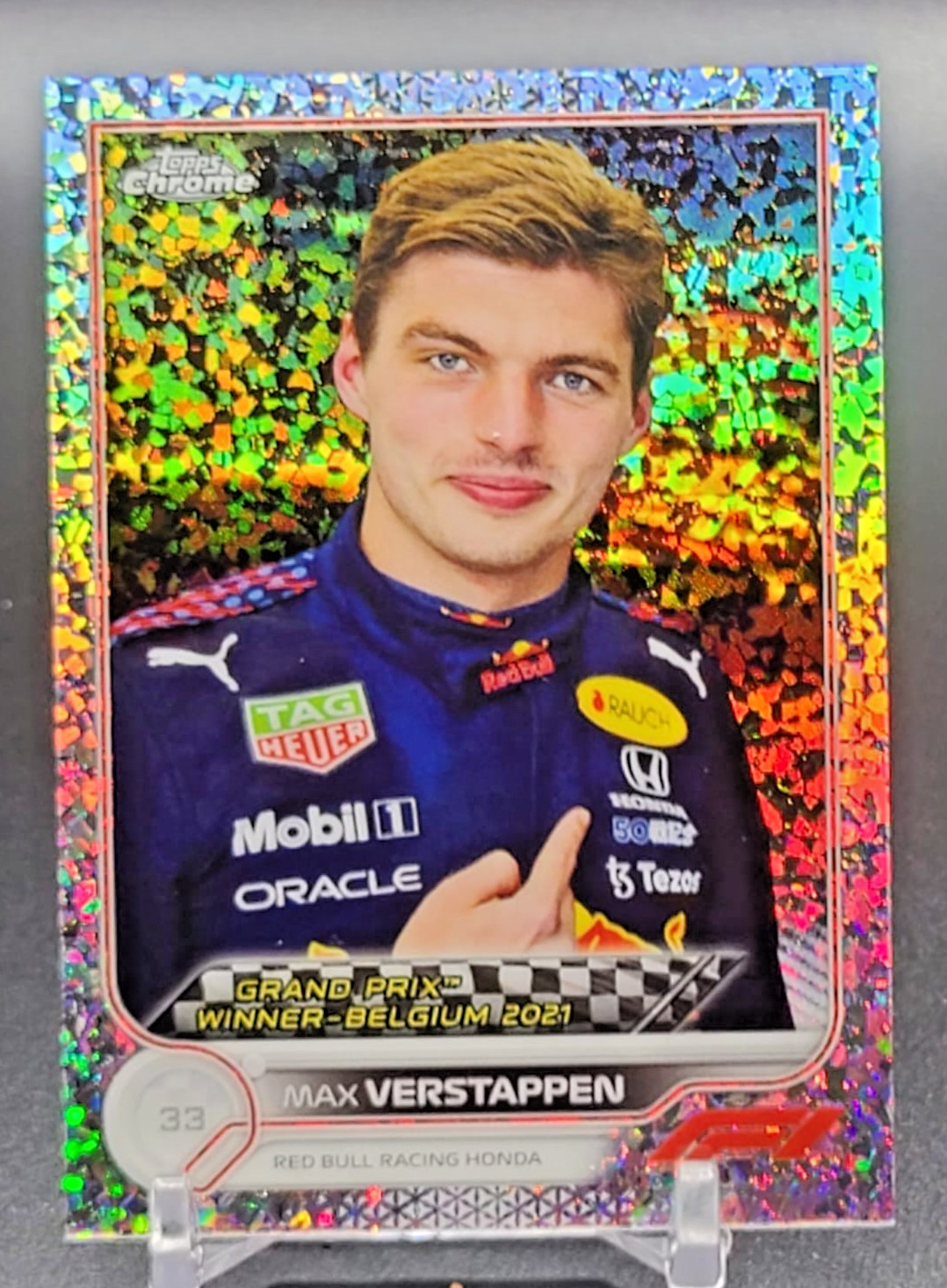 2022 Topps Chrome F1 Max Verstappen Mini Diamond Refractor #162 /299