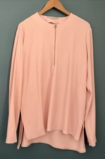 Designer Stella McCartney pale pink crepe zip tunic top size 48 16