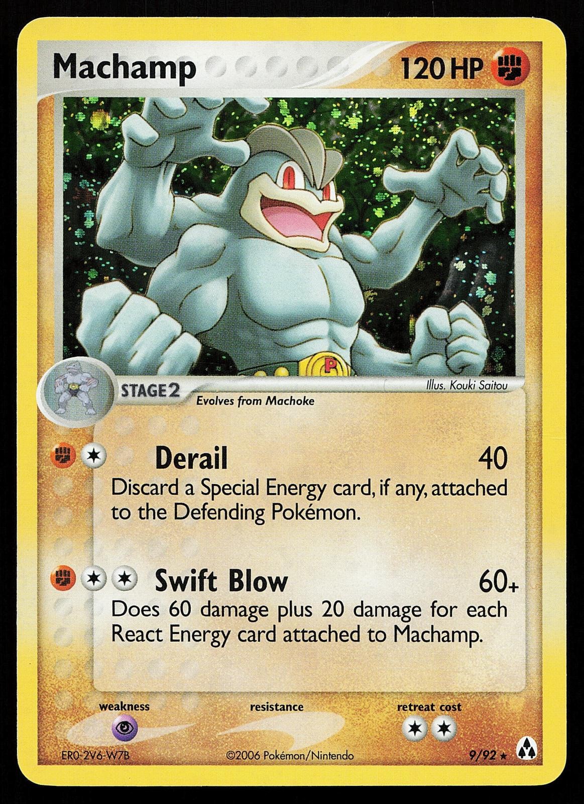 Machamp 9/92 Holo Rare Legend Maker Pokemon Card