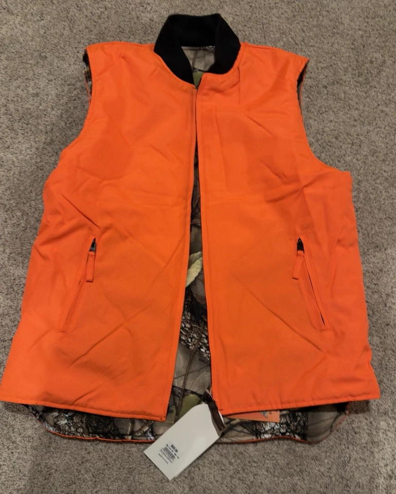 WFS Reversible Camo/Blaze Orange Insulated Hunting Vest SIZE XL RETAIL $69.99 - Image 2 of 3