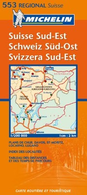 MICHELIN MAP SWITZERLAND: SOUTHEAST 553 **BRAND NEW**