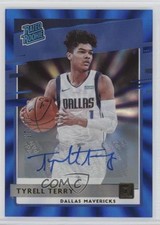 2020-21 Donruss Rated Rookies Blue Laser Signatures 25/25 Tyrell Terry Auto ib6