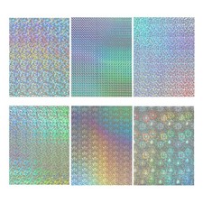 24 Sheets Holographic Cardstock 8.5 x 11in, 250gsm/92lb 6 Mixed Styles Metallic