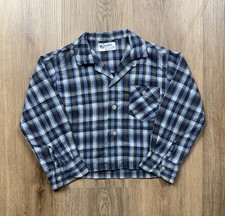 VINTAGE Spearhead Cotton Loop Collar Shirt Size 4 YOUTH Plaid Pocket