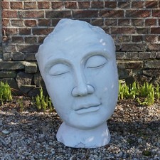 Grande busto scultura moderna volto statua, h. 101 cm, 210 kg, antigelo