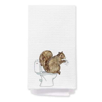 Squirrel Bathroom Hand Towels 16x24 Inch Cute Animal Decorative Kids Decor