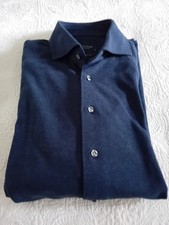 PROFOUMO Herrenhemd grau/blau italienische Gr...