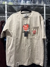 NWT Hyde Park Staff T-Shirt S Beige "You Aren’t Invited" Graphic Tee Sealed Bag