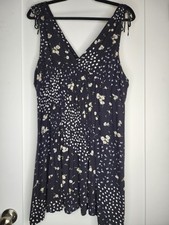 Lucky Brand Boho XL Floral Pattern Sleeveless V Dress