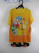 New Pokemon 2 Piece Pajama Set Size S 6 7 Yellow Top and Shorts