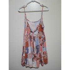 Altar'd State Patchwork Floral Mini Dress Women Large Multicolor Boho