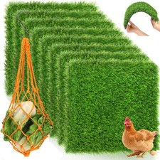 8 Pack Chicken Nesting Pads with Vegetable String Bag, 12"x12"x1.2" Washable ...