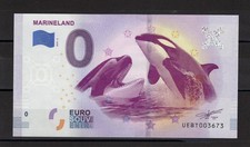 Billet touristique Euro souvenir 0 Euro Marineland  les orques 2019.